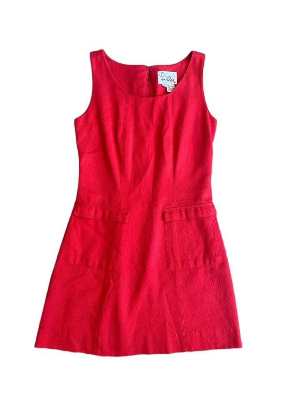 Vintage Red  Lilly Pulitzer Sleeveless Dress with Pockets